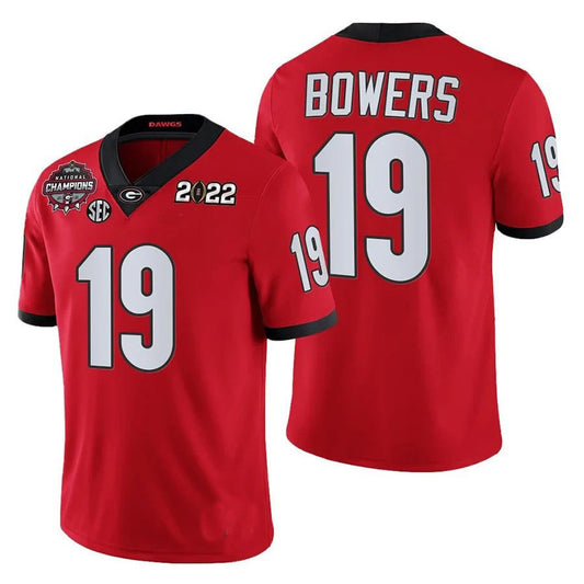 G.Bulldogs #19 Brock Bowers Red College Football Jersey Stitched American College Jerseys