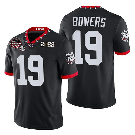 G.Bulldogs #19 Brock Bowers BLACK College Football Jersey Stitched American College Jerseys