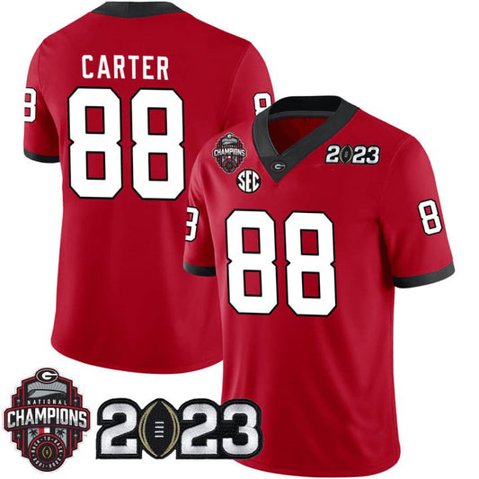 G.Bulldogs #88 Jalen Carter Red College Football Jersey Stitched American College Jerseys