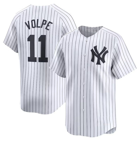 New York Yankees #11 Anthony Volpe Home Limited Player Jersey - White Stitches Baseball Jerseys