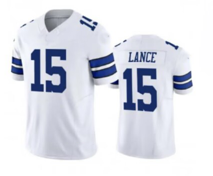 D.Cowboys #15 Trey Lance White 2023 F.U.S.E.Limited Stitched Football Jersey