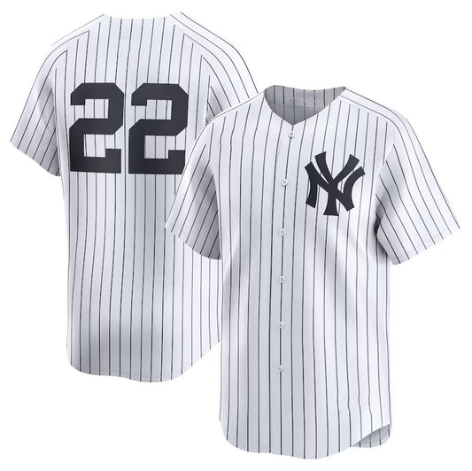 New York Yankees #22 Juan Soto Home Limited Player Jersey - White Stitches Baseball Jerseys