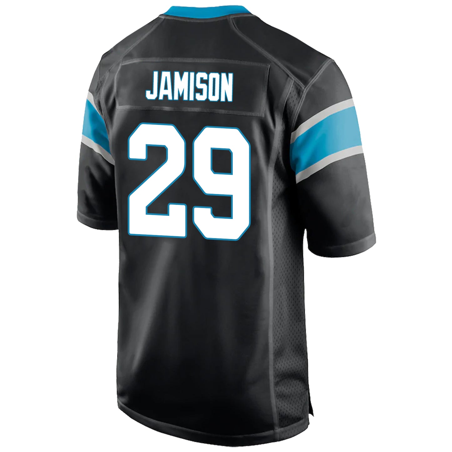 C.Panthers #29 D'Shawn Jamison Black Team Game Jersey Football Stitched Jersey