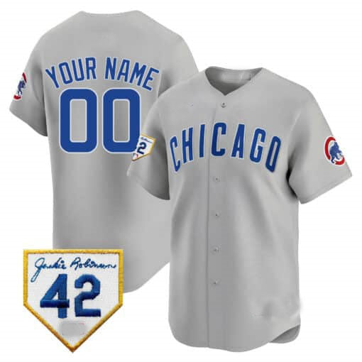 Custom Chicago Cubs 2024 Jackie Robinson Patch Vapor Premier Limited V2– All Stitched Baseball Jersey