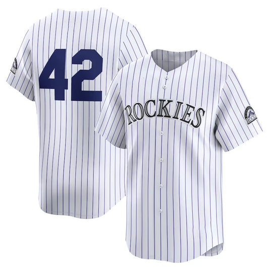 Colorado Rockies 2024 #42 Jackie Robinson Day Home Limited Jersey – White Stitches Baseball Jerseys