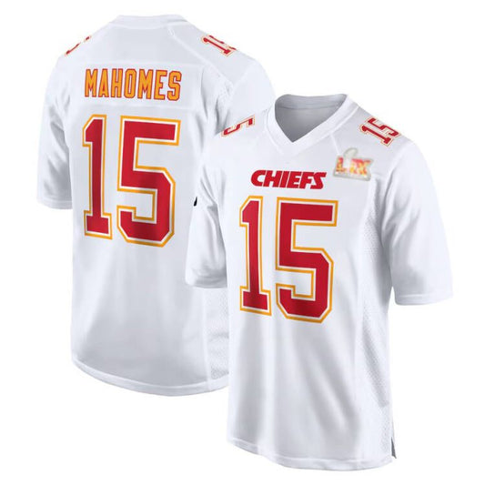 KC.Chiefs #15 Patrick Mahomes White Fashion Game Football Jerseys