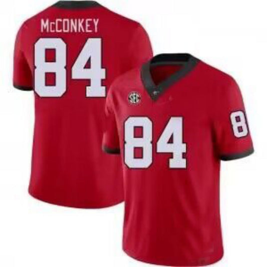 G.Bulldogs #84 Ladd McConkey Red College Football Jersey Stitched American College Jerseys