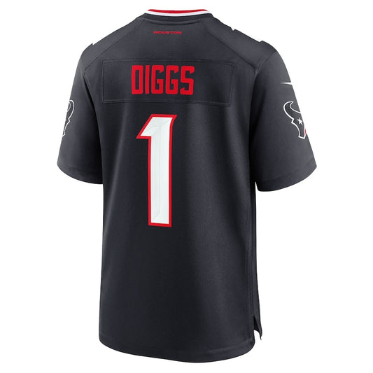 H.Texans #1 Stefon Diggs Game Jersey - Navy American Football Jerseys