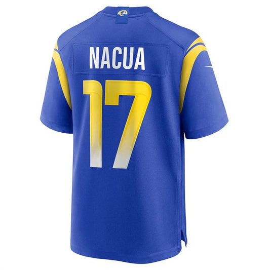 LA.Rams #17 Puka Nacua Royal Game  Stitched American Football Jersey