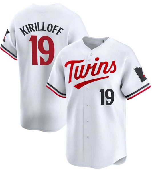 Minnesota Twins #19 Alex Kirilloff White 2024 Home Limited Stitched Baseball Jersey