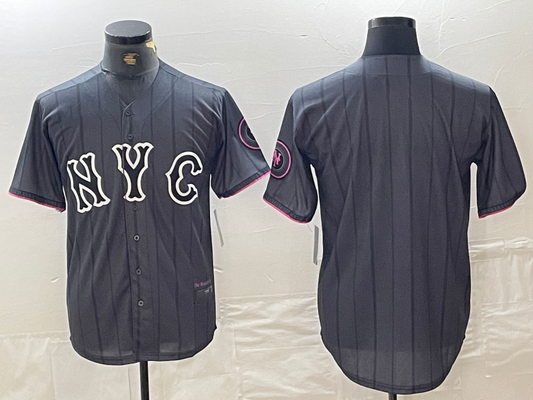New York Mets Blank Gray 2024 City Connect Cool Base Stitched Baseball Jerseys
