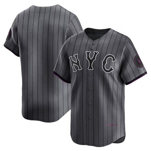 New York Mets Graphite 2024 City Connect Limited Jersey Baseball Jerseys