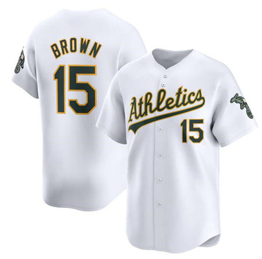 Oakland Athletics #15 Seth Brown White Home Limited Stitched Baseball Jersey