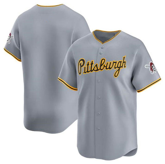 Pittsburgh Pirates Blank Gray Away Limited Baseball Stitched Jersey