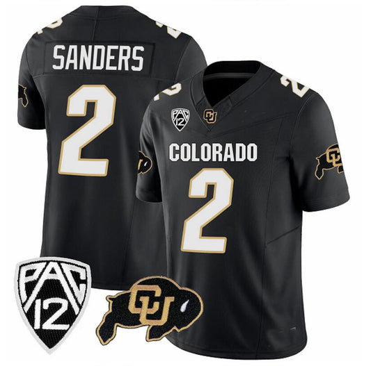 #2 Shedeur Sanders C.Buffaloes Original Retro Brand NIL Football Player Jersey – Black Stitched American College Jerseys