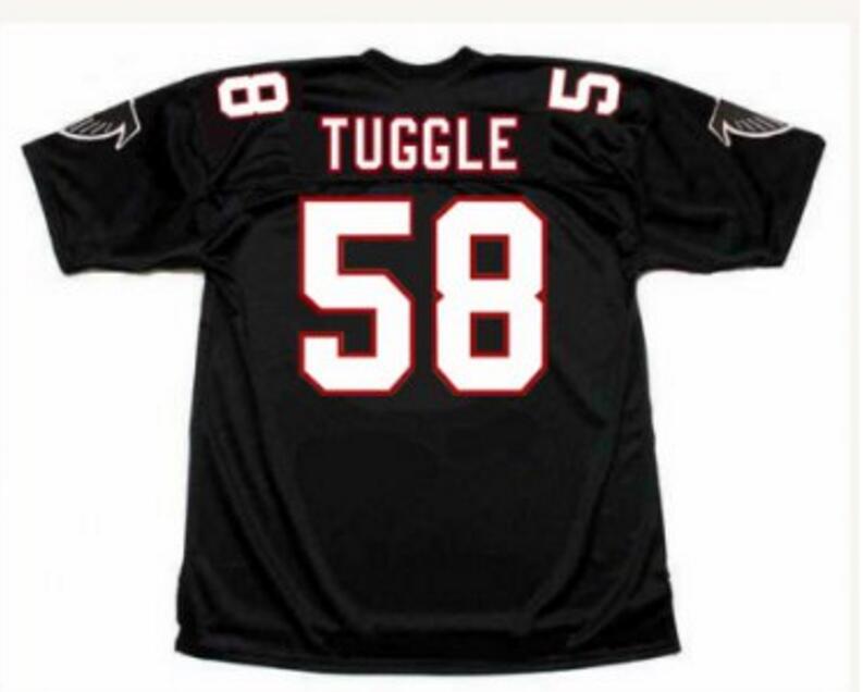 A.Falcons #58 Jessie Tuggle Game Jersey - red Stitched American Football Jerseys