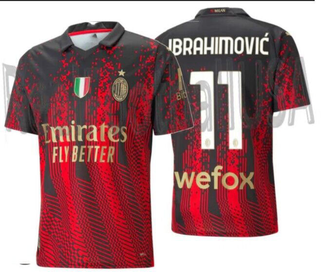 AC MILAN HOME JERSEY #11 ZLATAN IBRAHIMOVIC soccer Jerseys
