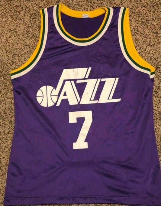 NO.Jazz #7 Pete Maravich Champion - Purple Stitched American Basketball Jersey
