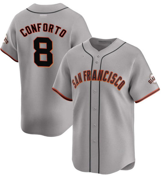San Francisco Giants #8 Michael Conforto Gray Cool Base Stitched Baseball Jersey