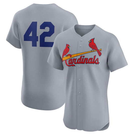 St. Louis Cardinals Road 2024 #42 Jackie Robinson Day Elite Jersey - Gray Baseball Jerseys