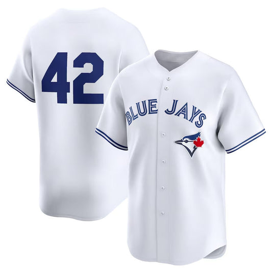 Toronto Blue Jays 2024 #42 Jackie Robinson Day Home Limited Jersey – White Stitches Baseball Jerseys