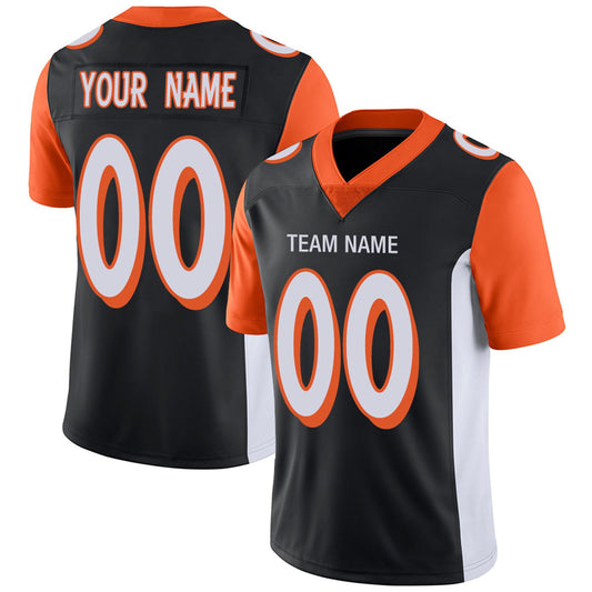 Custom C.Bengals Football Jerseys Team Player or Personalized Design Your Own Name for Men's Women's Youth Jerseys Orange