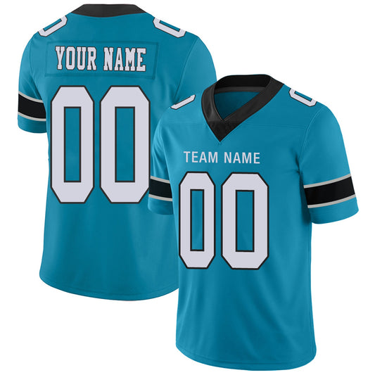 Custom C.Panthers Football Jerseys Team Player or Personalized Design Your Own Name for Men's Women's Youth Jerseys Blue