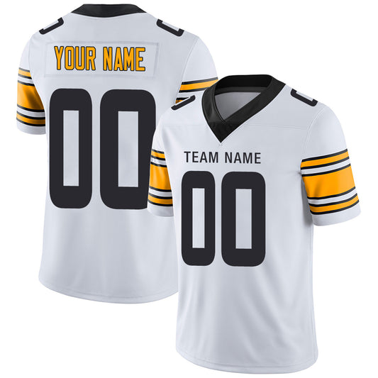 Custom P.Steelers Football Jerseys Team Player or Personalized Design Your Own Name for Men's Women's Youth Jerseys Black