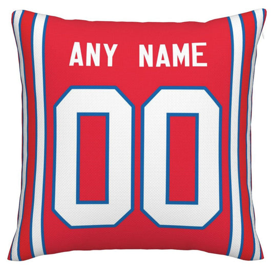Custom B.Bills Pillow Royal Football Team Decorative Throw Pillow Case Print Personalized Football Style Fans Letters & Number Birthday Gift Football Pillows