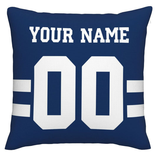 Custom IN.Colts Pillow Decorative Throw Pillow Case - Print Personalized Football Team Fans Name & Number Birthday Gift Football Pillows