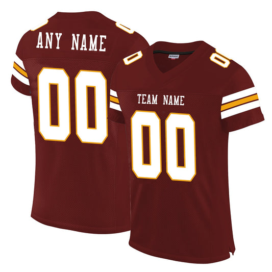 Custom W.Football Team Football Jersey Design Burgundy Stitched Name And Number Size S to 6XL Christmas Birthday Gift