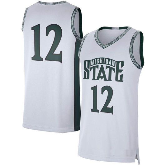 #21 M.State Spartans  Limited Retro Basketball Jersey White Stitched American College Jerseys