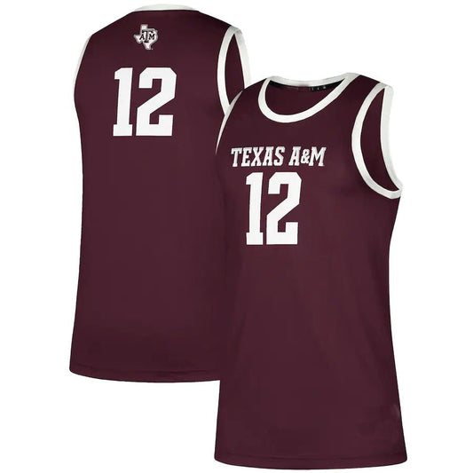 #12 T.A&M Aggies Swingman Jersey Maroon Stitched American College Jerseys