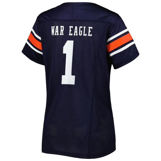 #1 A.Tigers Under Armour Team Wordmark Replica Football Jersey Navy Stitched American College Jerseys