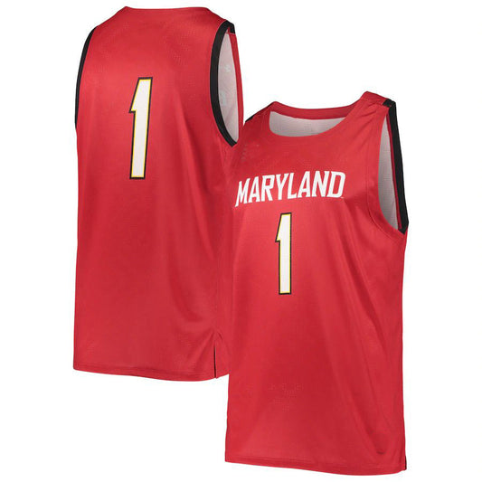 #1 M.Terrapins Under Armour College Replica Basketball Jersey  Red Stitched American College Jerseys