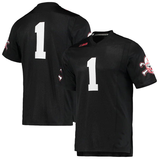 #1 N.Huskers Premier Strategy Jersey Black Stitched American College Jerseys
