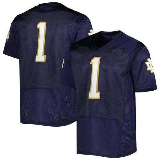 #1 N.Dame Fighting Irish Under Armour Premier Limited Jersey Navy Stitched American College Jerseys