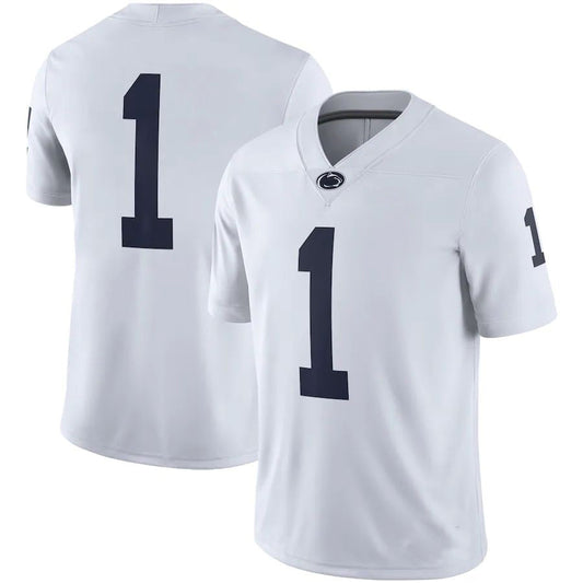#1 P.State Nittany Lions  Game Player Jersey  White Stitched American College Jerseys
