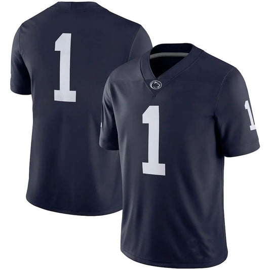 #1 P.State Nittany Lions Team Game Jersey Navy Stitched American College Jerseys