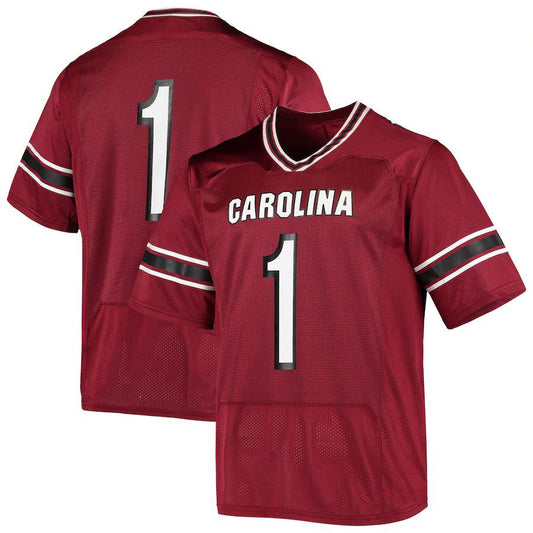 #1 S.Carolina Gamecocks Under Armour Logo Replica Football Jersey Garnet Stitched American College Jerseys
