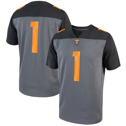 #1 T.Volunteers Alternate Game Football Jersey  Gray Stitched American College Jerseys