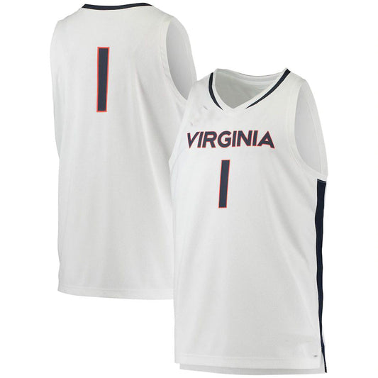 #1 V.Cavaliers Replica Basketball Jersey White Stitched American College Jerseys