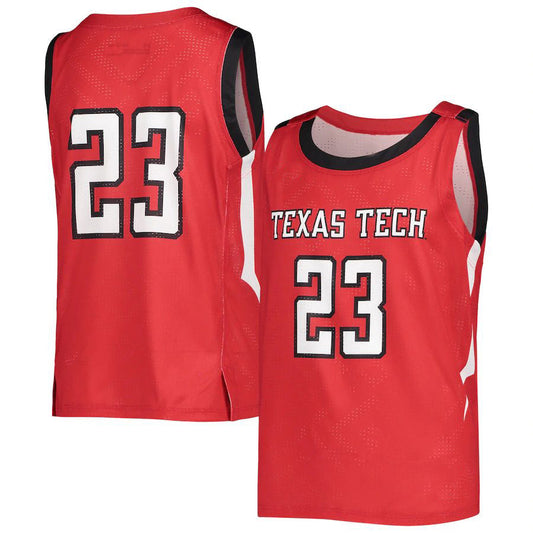 #23 T.Tech Red Raiders Under Armour Men Women Youth Replica Basketball Jersey Red Stitched American College Jerseys
