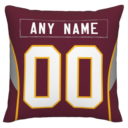 Custom W.Football Team Pillow Decorative Throw Pillow Case - Print Personalized Football Team Fans Name & Number Birthday Gift Football Pillows