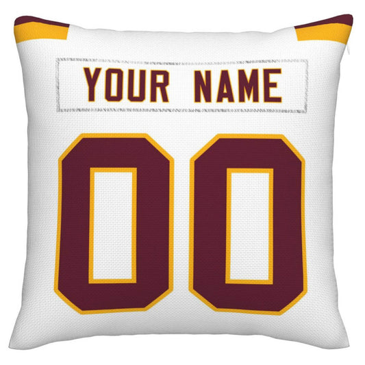 Custom W.Football Team Pillow Decorative Throw Pillow Case - Print Personalized Football Team Fans Name & Number Birthday Gift Football Pillows