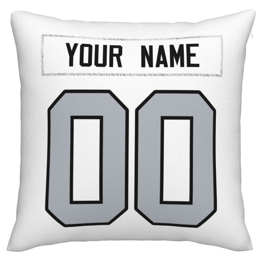Custom LV.Raiders Pillow Decorative Throw Pillow Case - Print Personalized Football Team Fans Name & Number Birthday Gift Football Pillows
