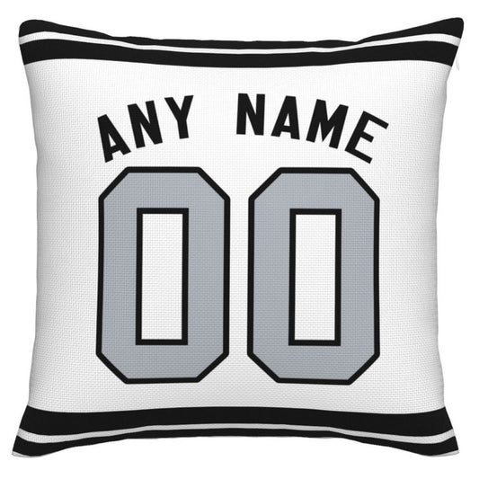 Custom LV.Raiders Pillow Decorative Throw Pillow Case - Print Personalized Football Team Fans Name & Number Birthday Gift Football Pillows