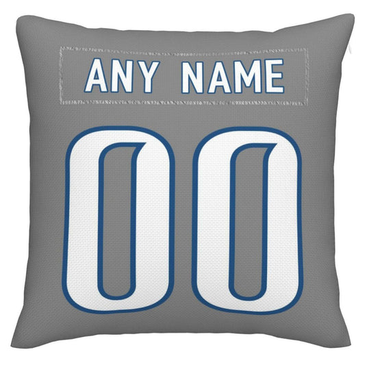 Custom D.Lions Pillow Decorative Throw Pillow Case - Print Personalized Football Team Fans Name & Number Birthday Gift Football Pillows