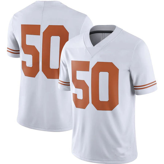 #50 T.Longhorns College Alternate Limited Jersey White Stitched American College Jerseys