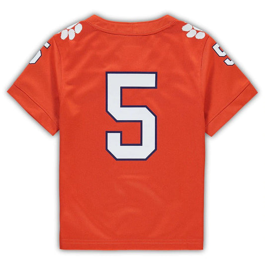 #5 C.Tigers Preschool Team Replica Football Jersey Orange Stitched American College Jerseys